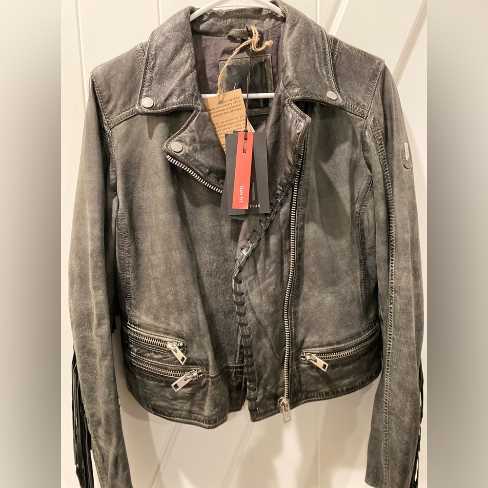 Leather Fringe Jacket